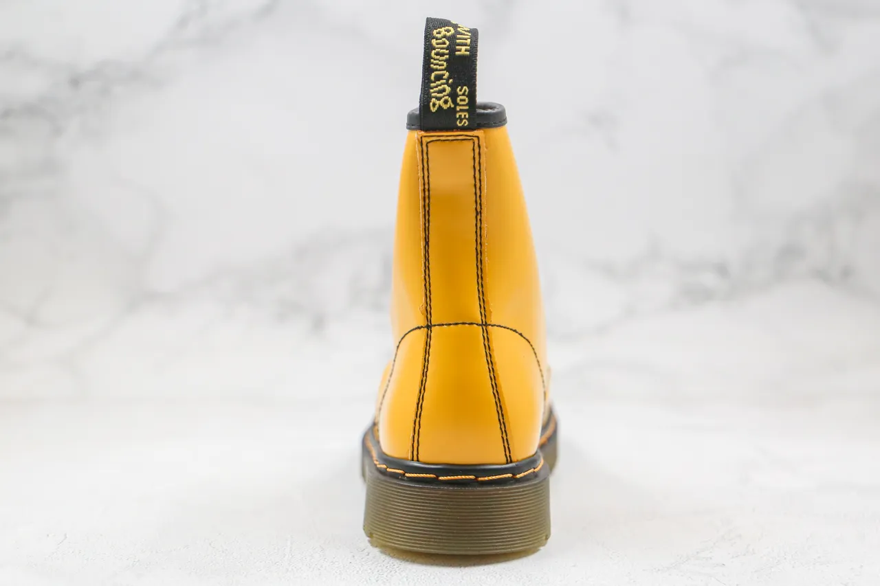 Dr. Martens 1460 पीला नरम चमड़ा मार्टिन जूते 2
