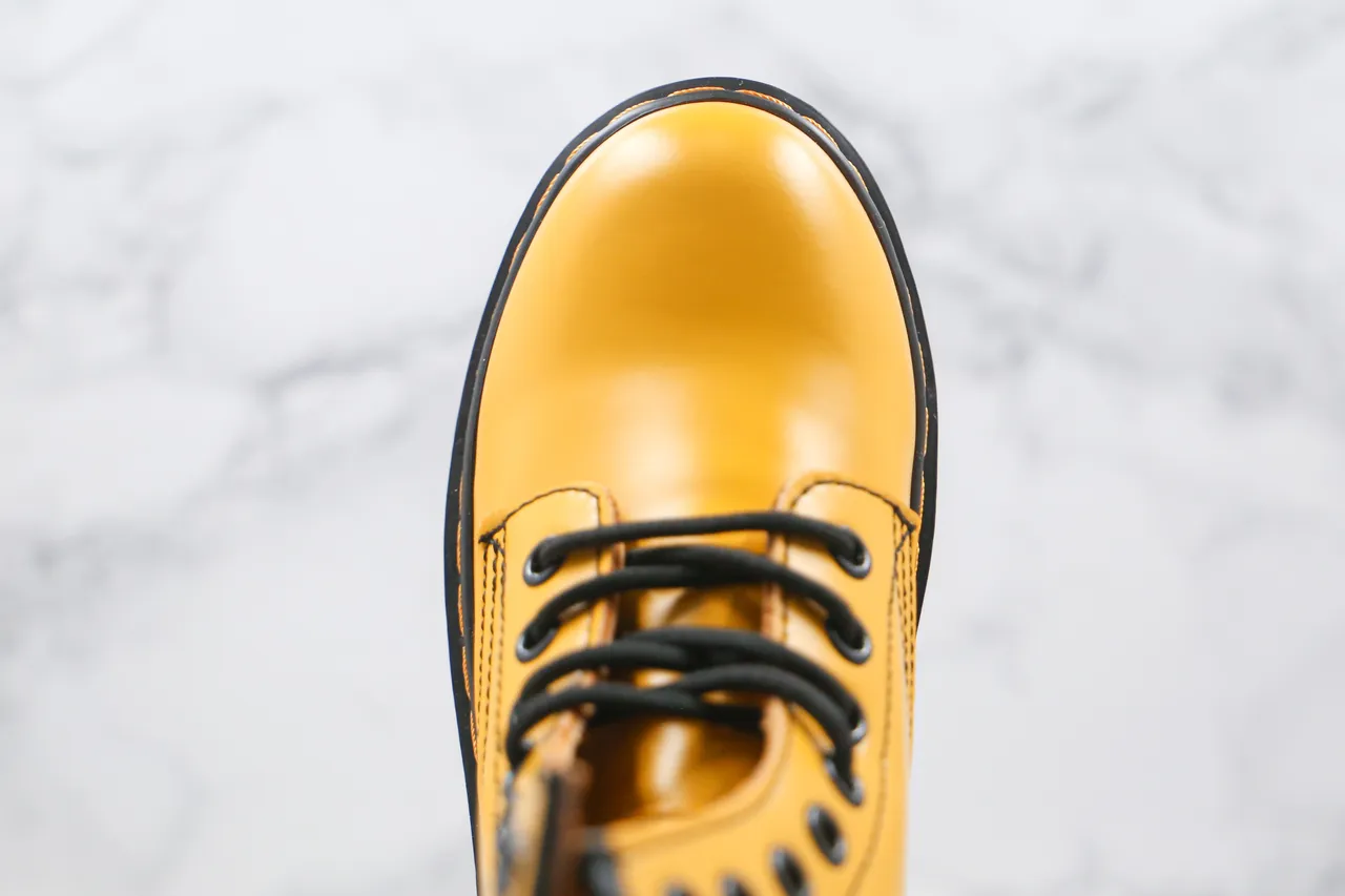 Dr. Martens 1460 पीला नरम चमड़ा मार्टिन जूते 7