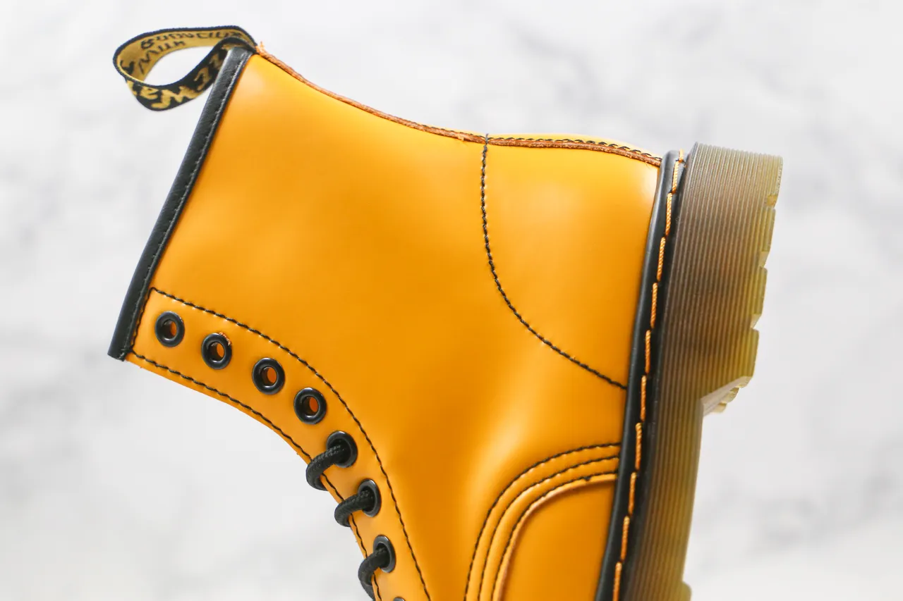Dr. Martens 1460 पीला नरम चमड़ा मार्टिन जूते 8