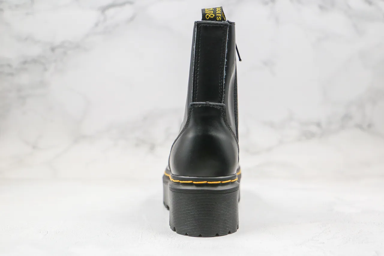 Dr. Martens Jadon 黑色黄色平台鞋底 8-Eyelet Lace-Up Martin Boots 3
