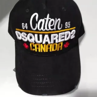 Dsquared2 Caten 64 95 কানাডা সিলকুইন্ড কালো বেসবল ক্যাপ