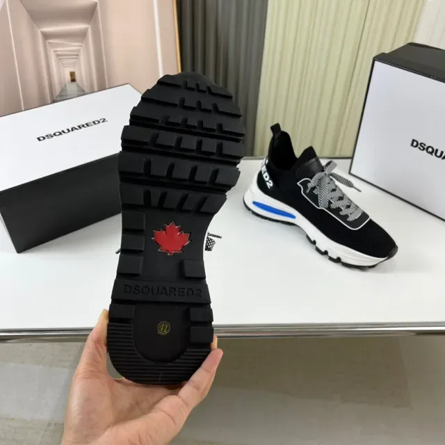 Dsquared2 ICON Noir Blanc Bleu Sneakers Lifestyle 2