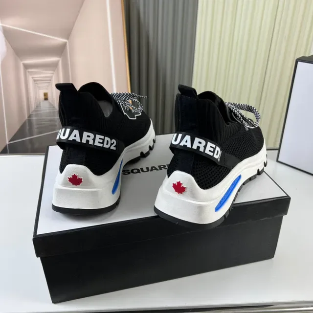 Dsquared2 ICON Noir Blanc Bleu Sneakers Lifestyle 7