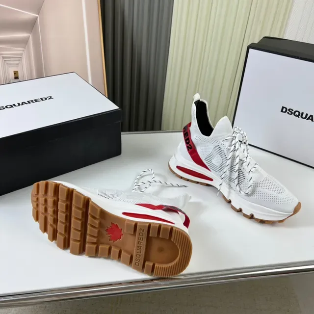 Dsquared2 ICON सफेद लाल गम लाइफस्टाइल स्नीकर 2