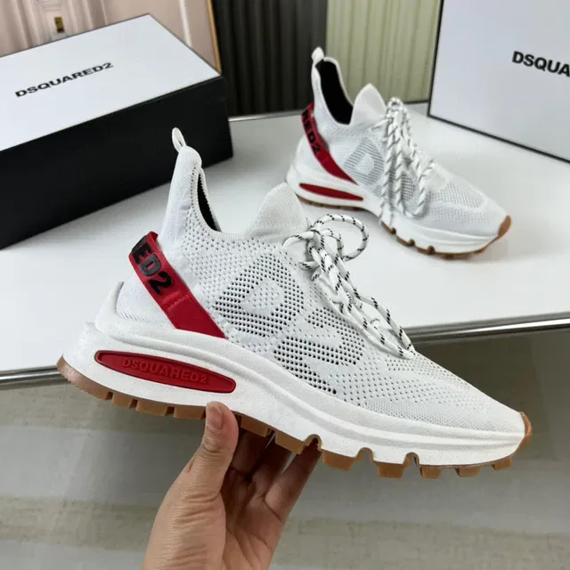Dsquared2 ICON सफेद लाल गम लाइफस्टाइल स्नीकर 4