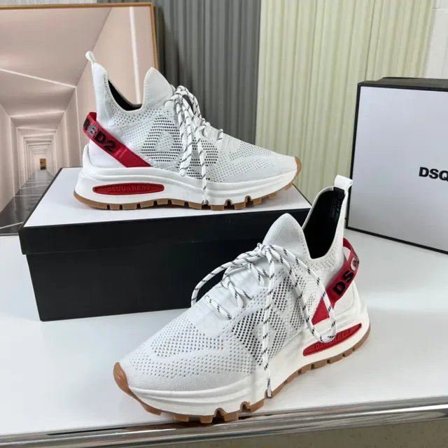 Dsquared2 ICON सफेद लाल गम लाइफस्टाइल स्नीकर 6