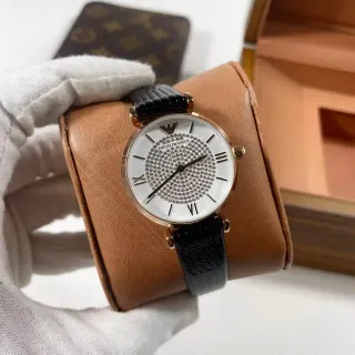 Emporio Armani Crystal Dial Rose Gold Tone Quartz Watch
