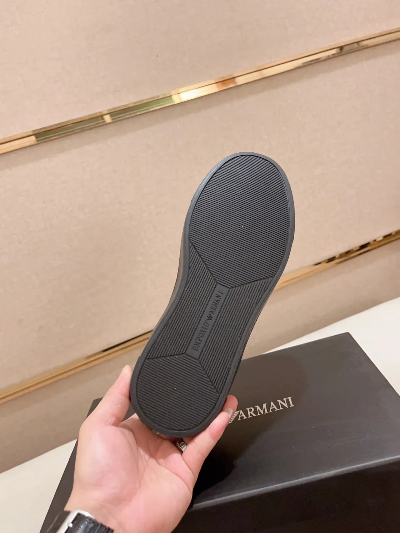 Emporio Armani Logo da Águia Preto Estilo de Vida Tênis 2
