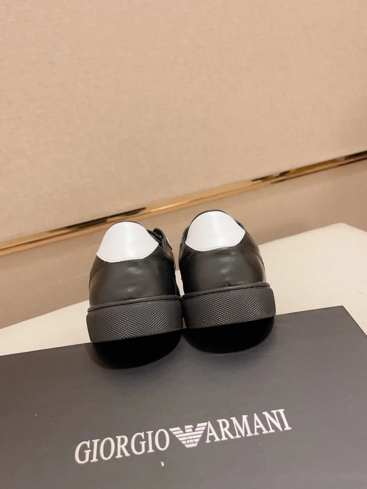 Emporio Armani Logo da Águia Preto Estilo de Vida Tênis 3