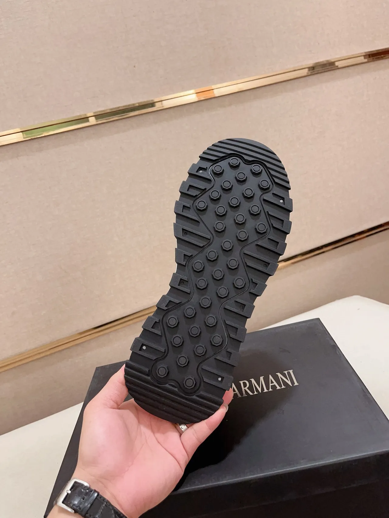 Emporio Armani Chaussure Lifestyle Noir Blanc Tricot côtelé Supérieur Overlays daim Chaussures Lifestyle 3