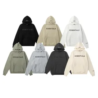 Fear of God Essentials Black Pullover Raglan Sleeve Hoodie