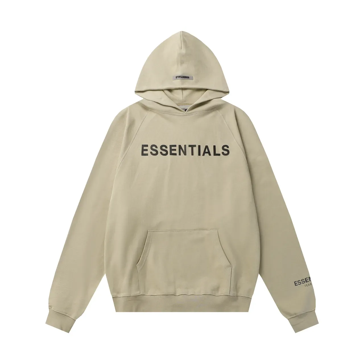 Fear of God Essentials Black Pullover Raglan Sleeve Hoodie 9