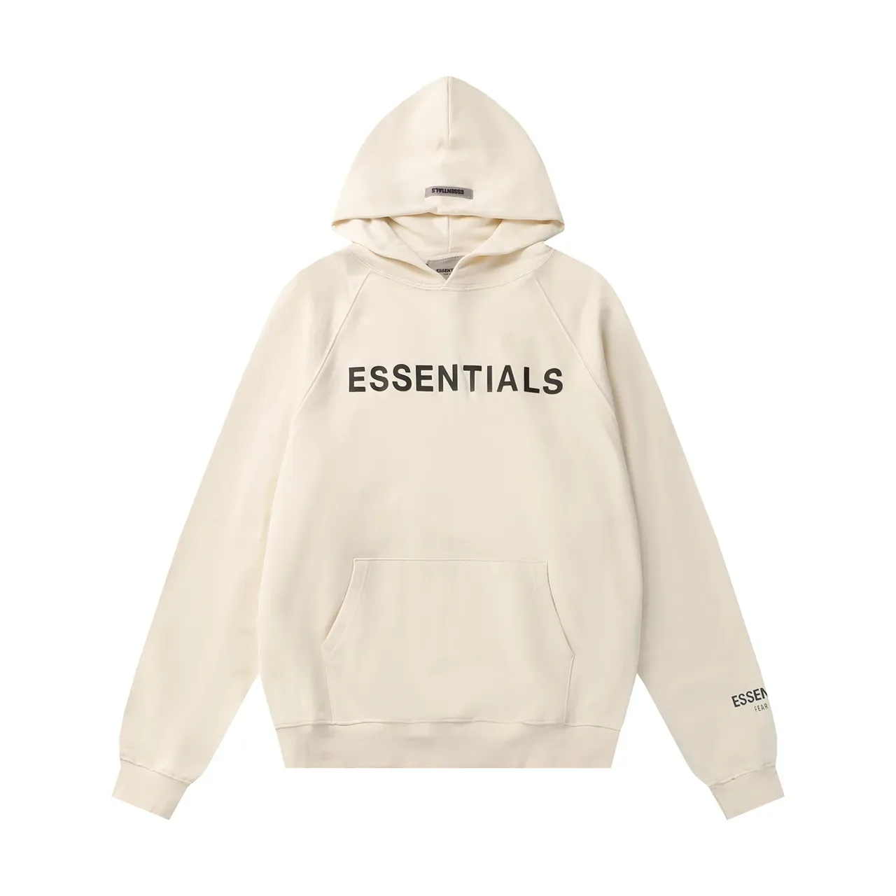 Fear of God Essentials Black Pullover Raglan Sleeve Hoodie 11