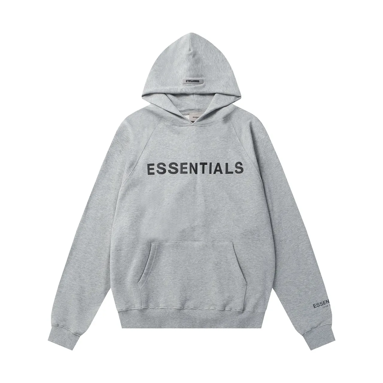 Fear of God Essentials Black Pullover Raglan Sleeve Hoodie 13