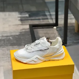 Fendi Mania Runner सफेद पारदर्शी ओवरले चंक स्नीकर
