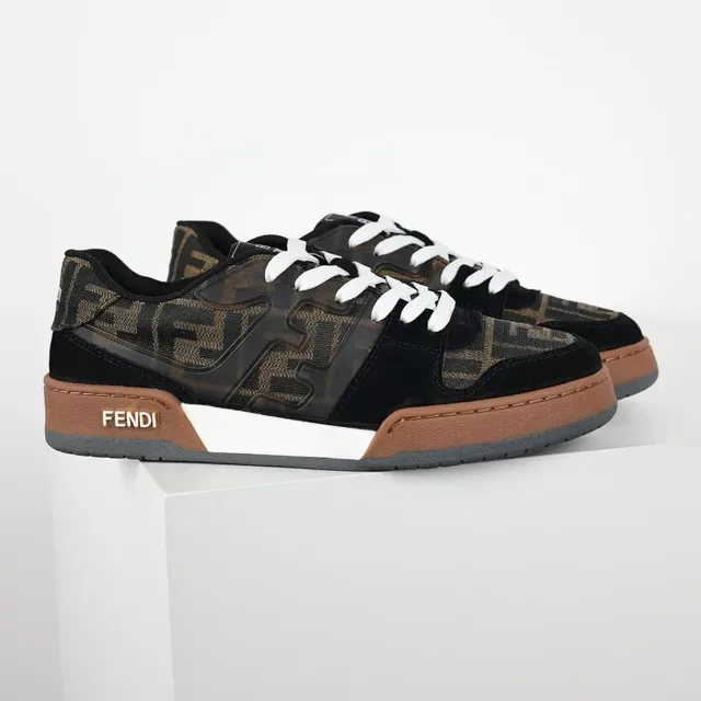 Fendi Monogram سويد لايف ستايل سنيكرز 3