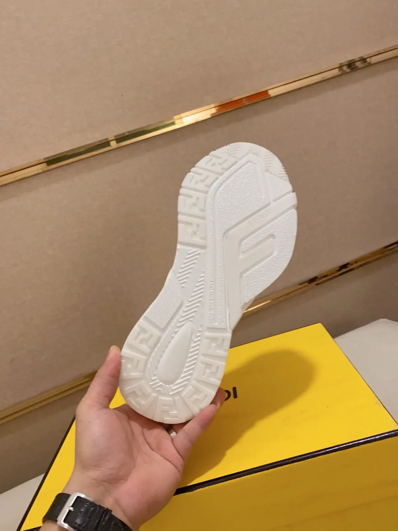 Fendi Speed Trainer All-White Sock-Fit Chunky Sneaker 3