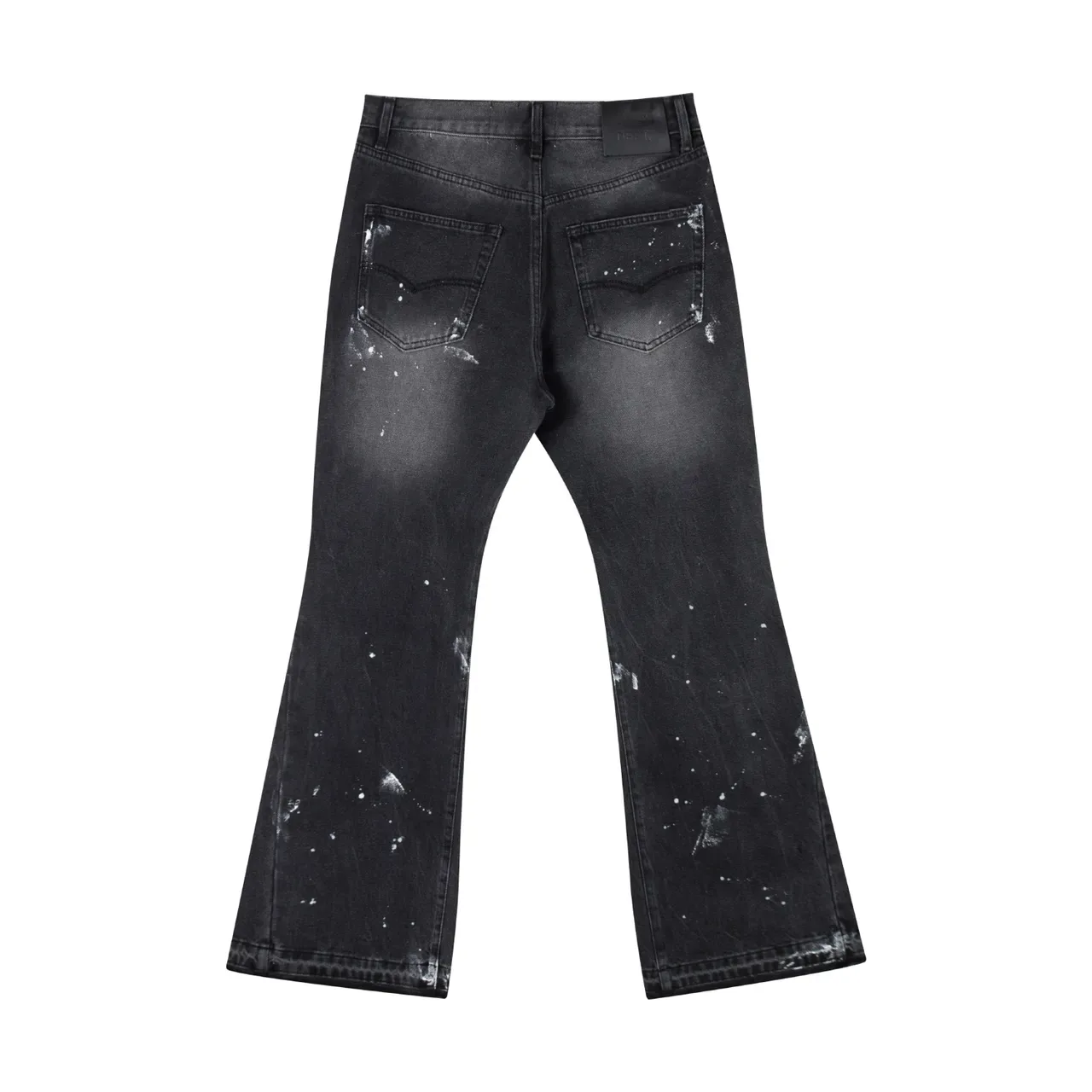 Gallery Dept Flared Distressed Paint-Splatter Black Jeans 3