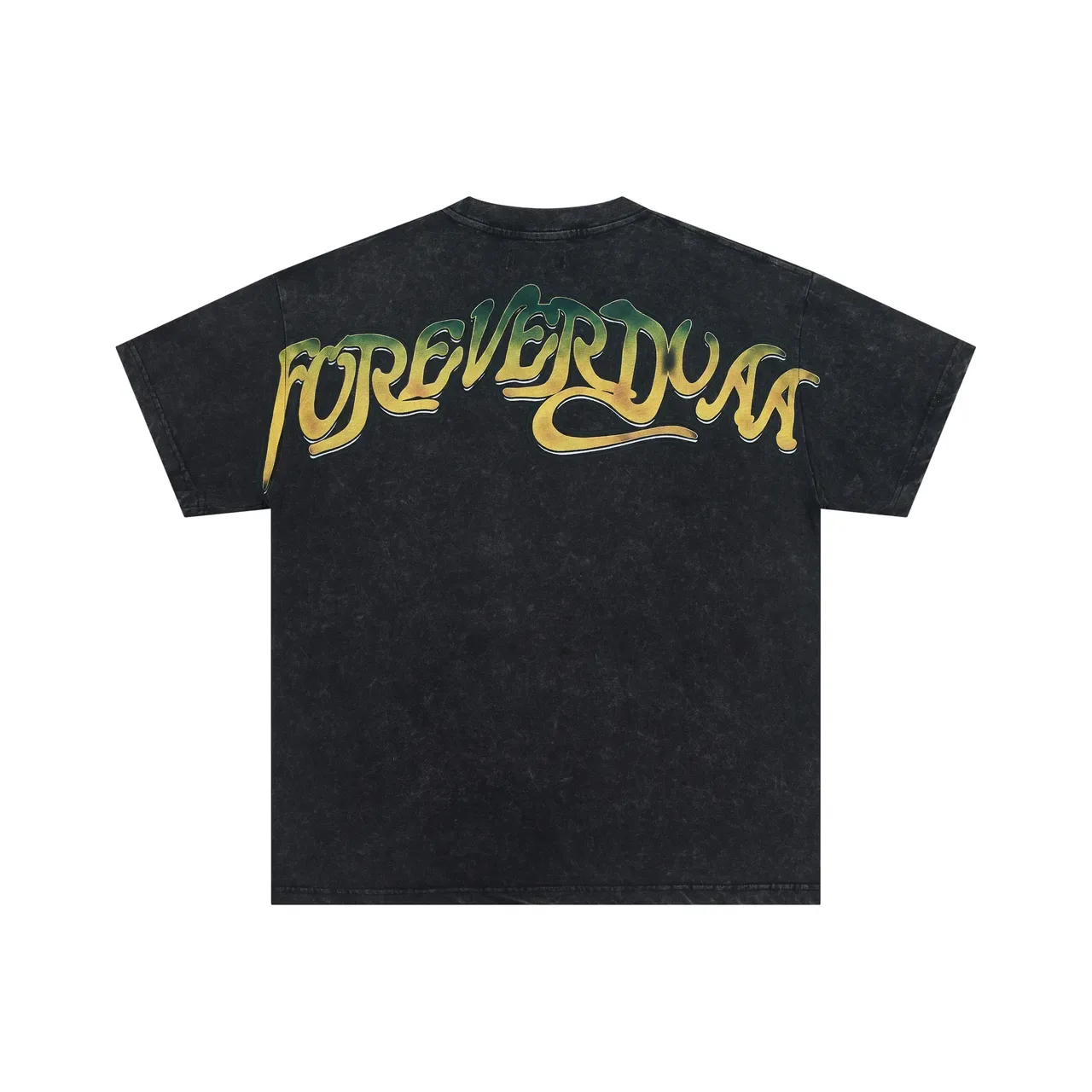 Acid-Wash Black Graphic Print Oversized T-Shirt 4