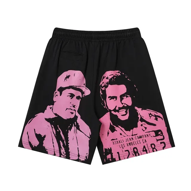 ASAALI JEAN COMPANY Shorts à taille élastique imprimés graphiquement 5