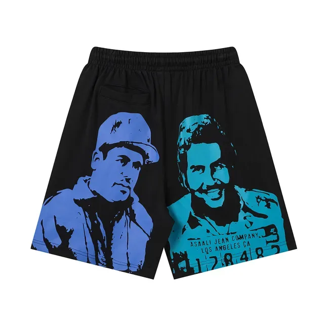 ASAALI JEAN COMPANY Shorts à taille élastique imprimés graphiquement 8