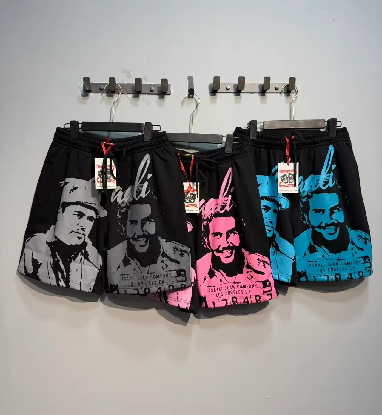 ASAALI JEAN COMPANY Shorts à taille élastique imprimés graphiquement 12