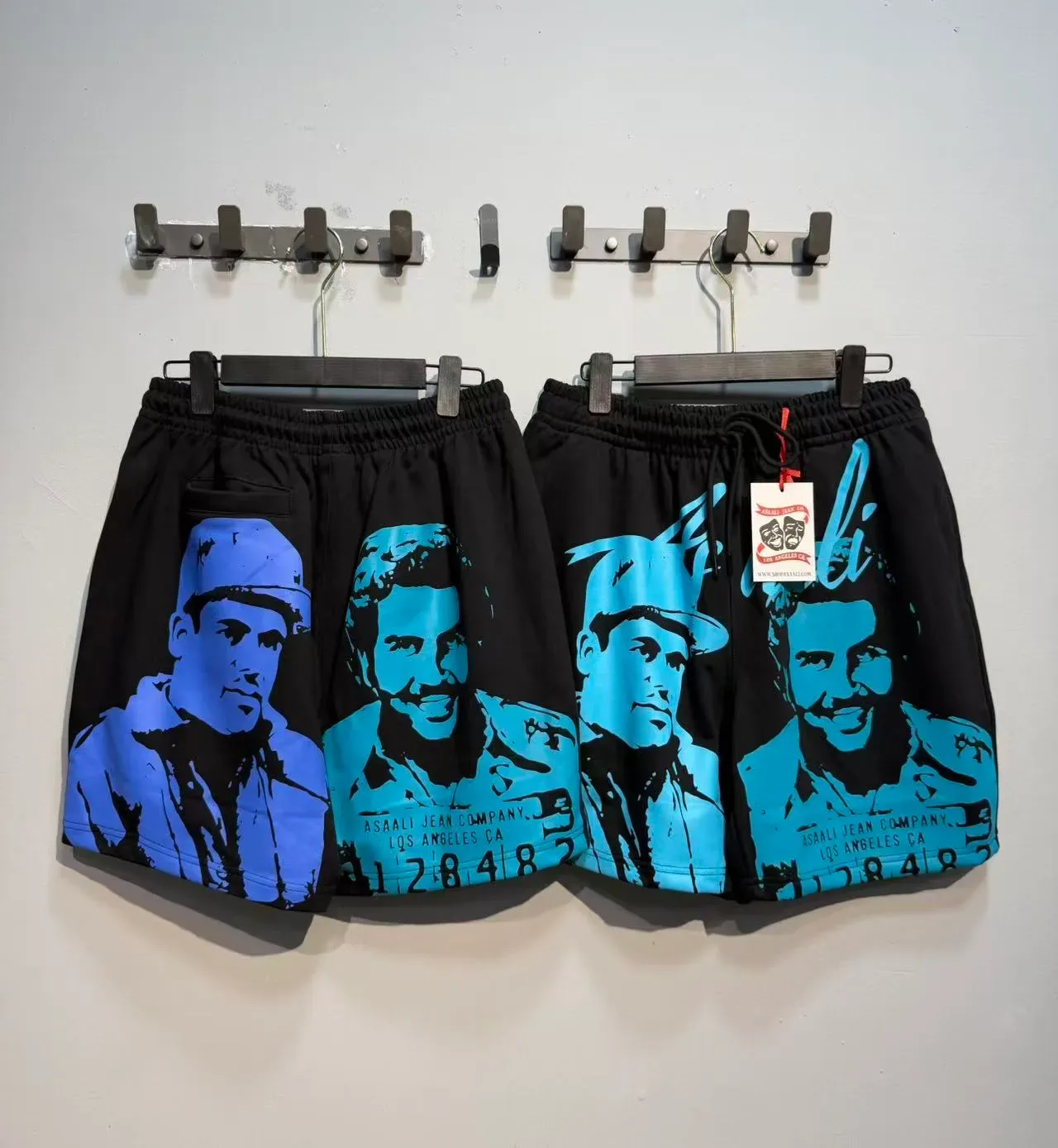 ASAALI JEAN COMPANY Shorts à taille élastique imprimés graphiquement 13