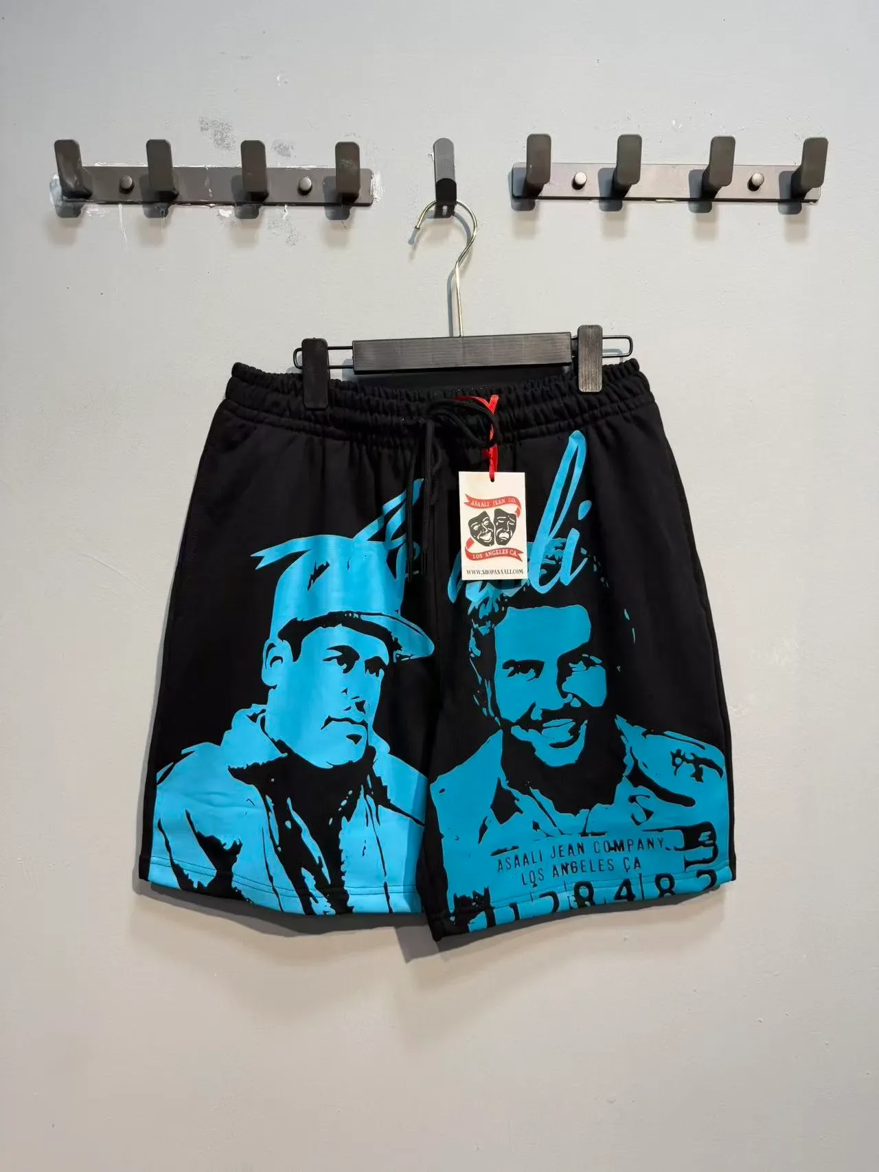 ASAALI JEAN COMPANY Shorts à taille élastique imprimés graphiquement 14