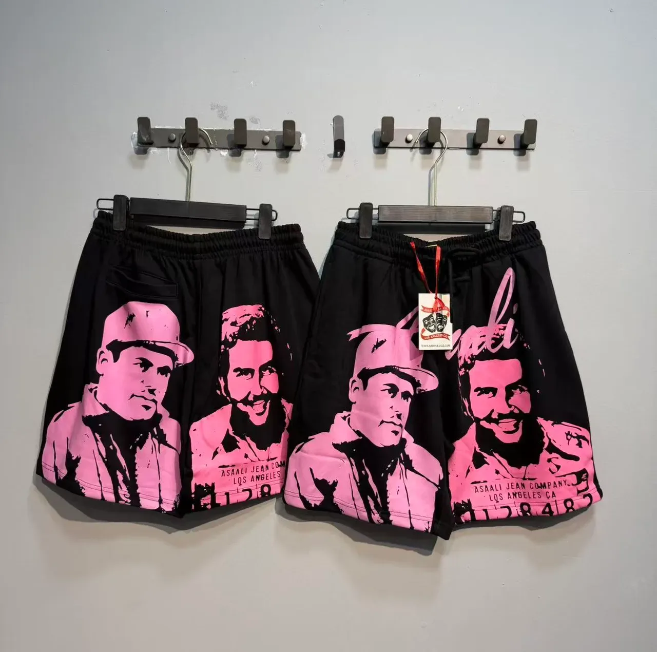 ASAALI JEAN COMPANY Shorts à taille élastique imprimés graphiquement 16