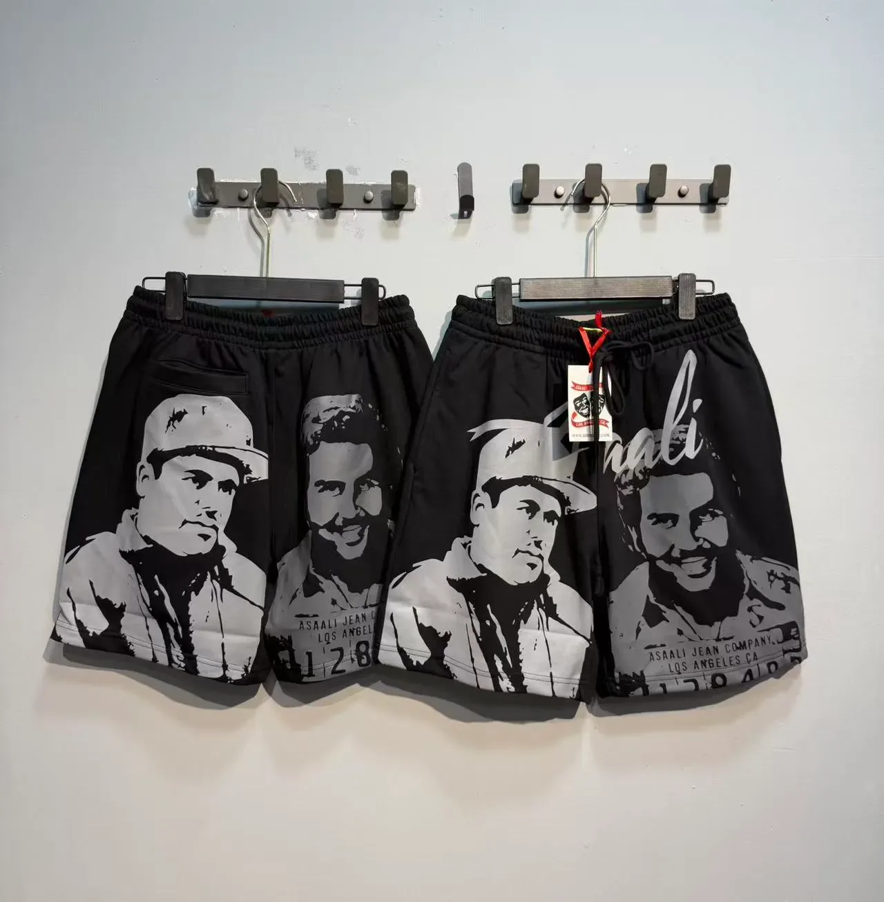 ASAALI JEAN COMPANY Shorts à taille élastique imprimés graphiquement 19
