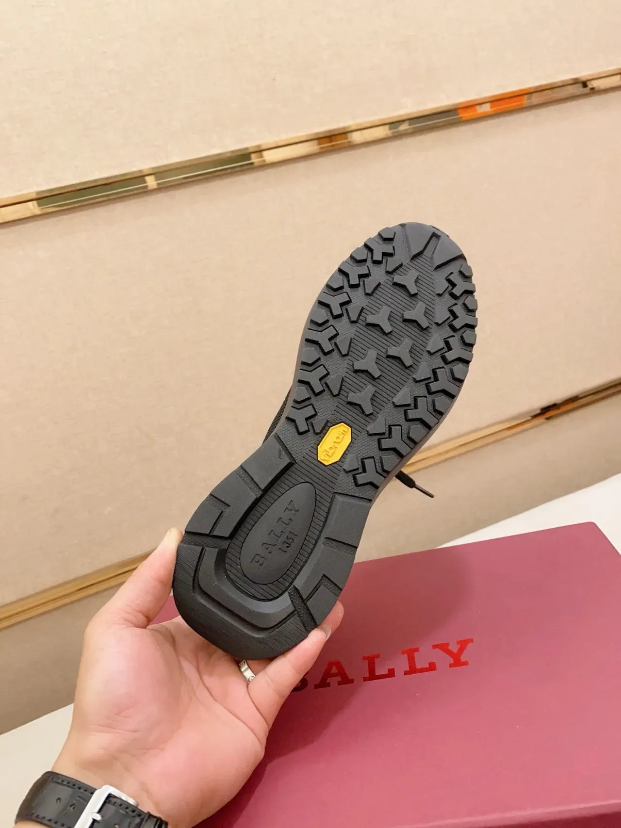 Bally Black Gray Knit Mesh Upper Wave Overlay Sneakers 2