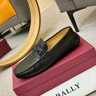 Bally أسود جلد بيبلد Horsebit Loafer