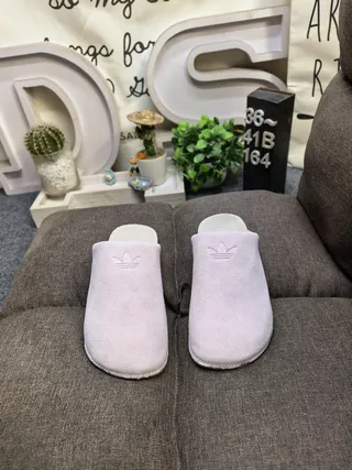 Beige Suede-Like Open-Back Cork-Sole Slippers 10