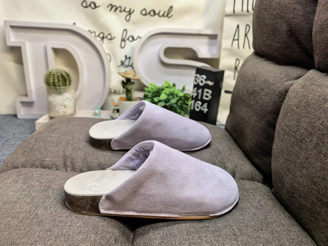 Beige Suede-Like Open-Back Cork-Sole Slippers 21