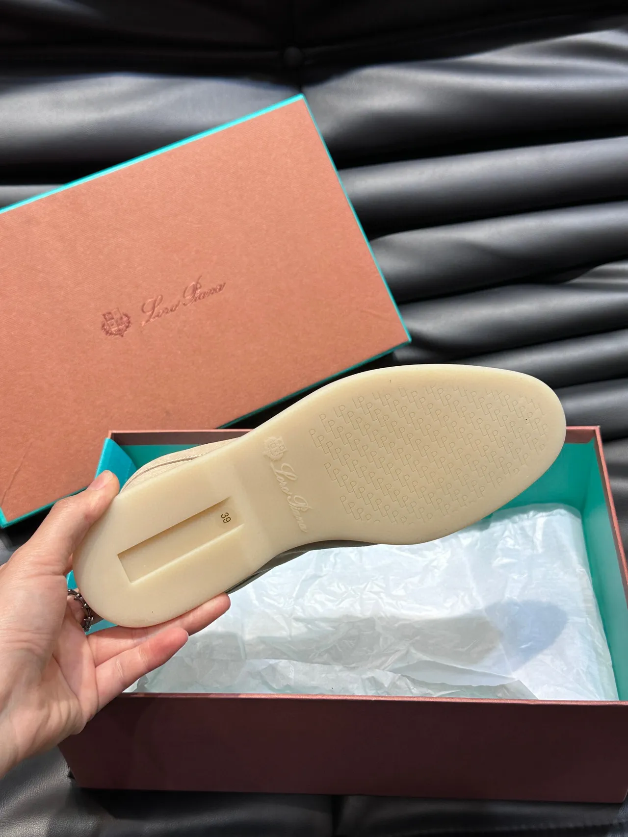 Beige White Suede Upper Slip-On Construction Loafer 9