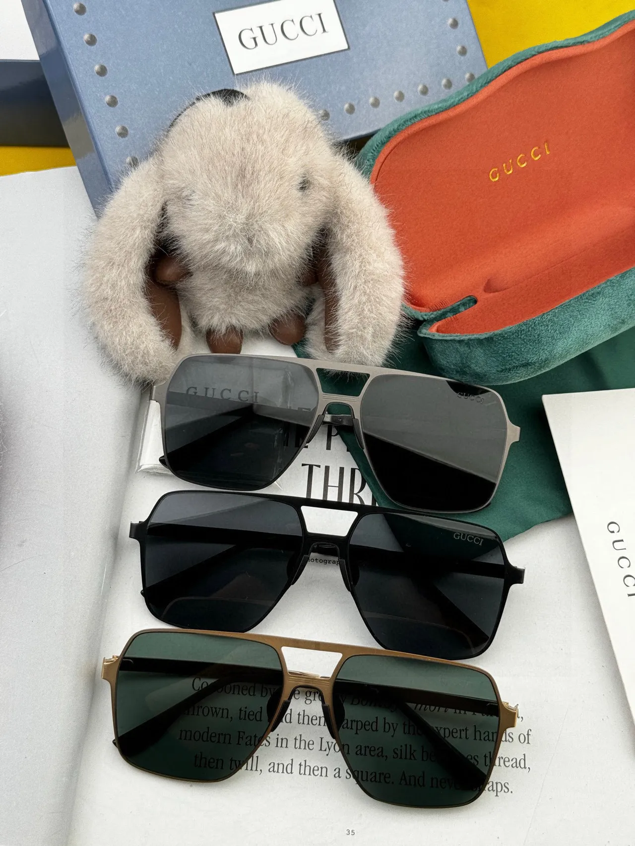 Black Angular Shield Silhouette Thin Double Bridge Sunglasses 8