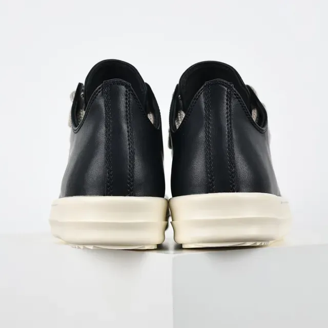 Black Beige Platform Sole Oversized Knitted Laces Sneakers 8