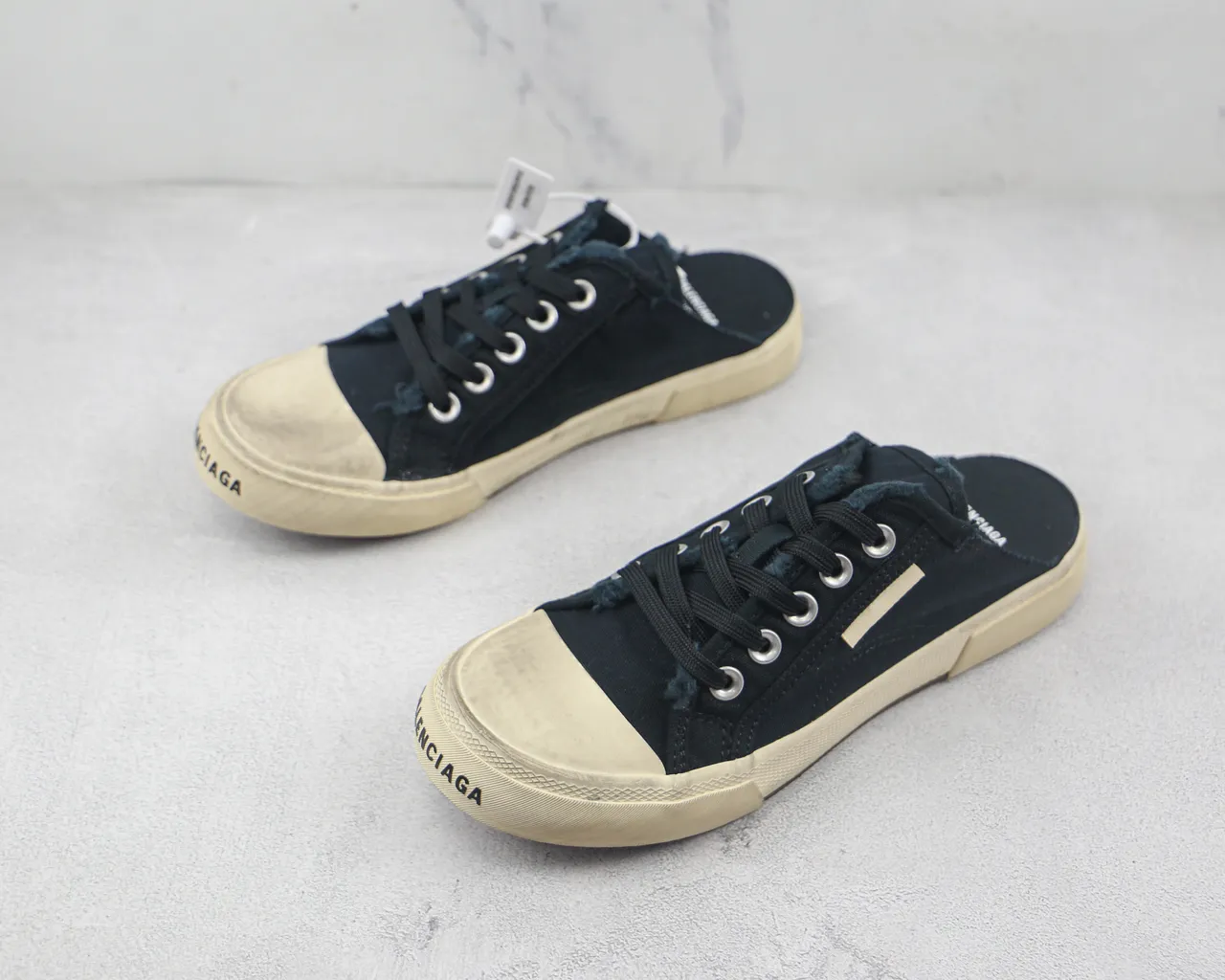 Negro Beige Superior Suela de Goma Off-White Lona 4