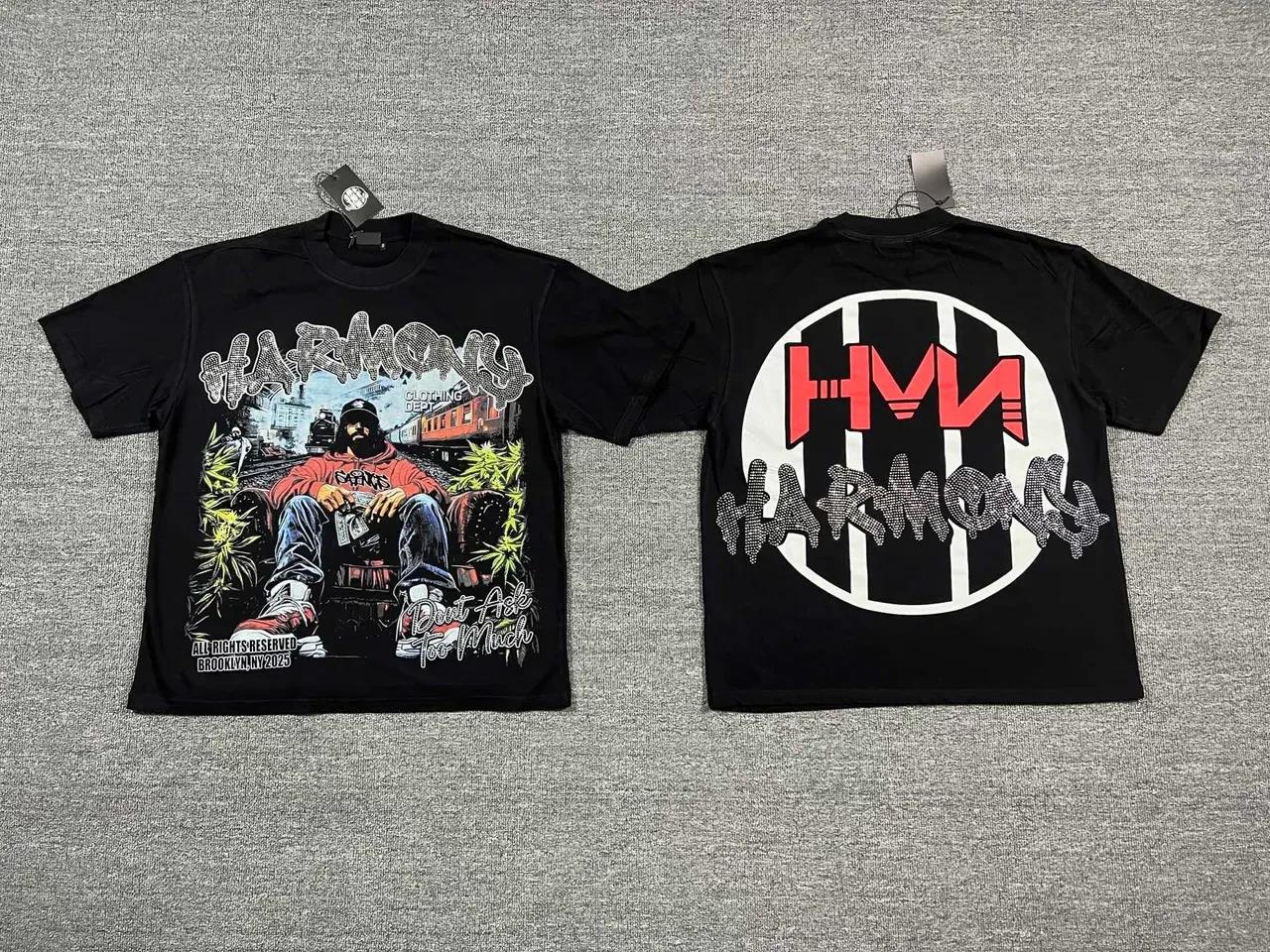 Black Graphic-Print Oversized Double-Sided T-Shirt 5