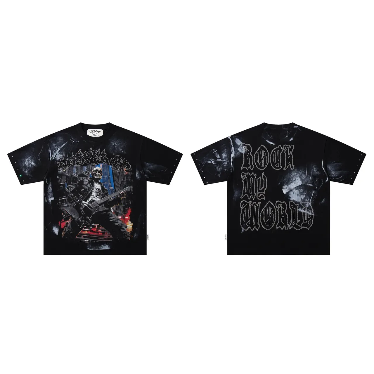 Black Graphic Print Oversized T-Shirt 2