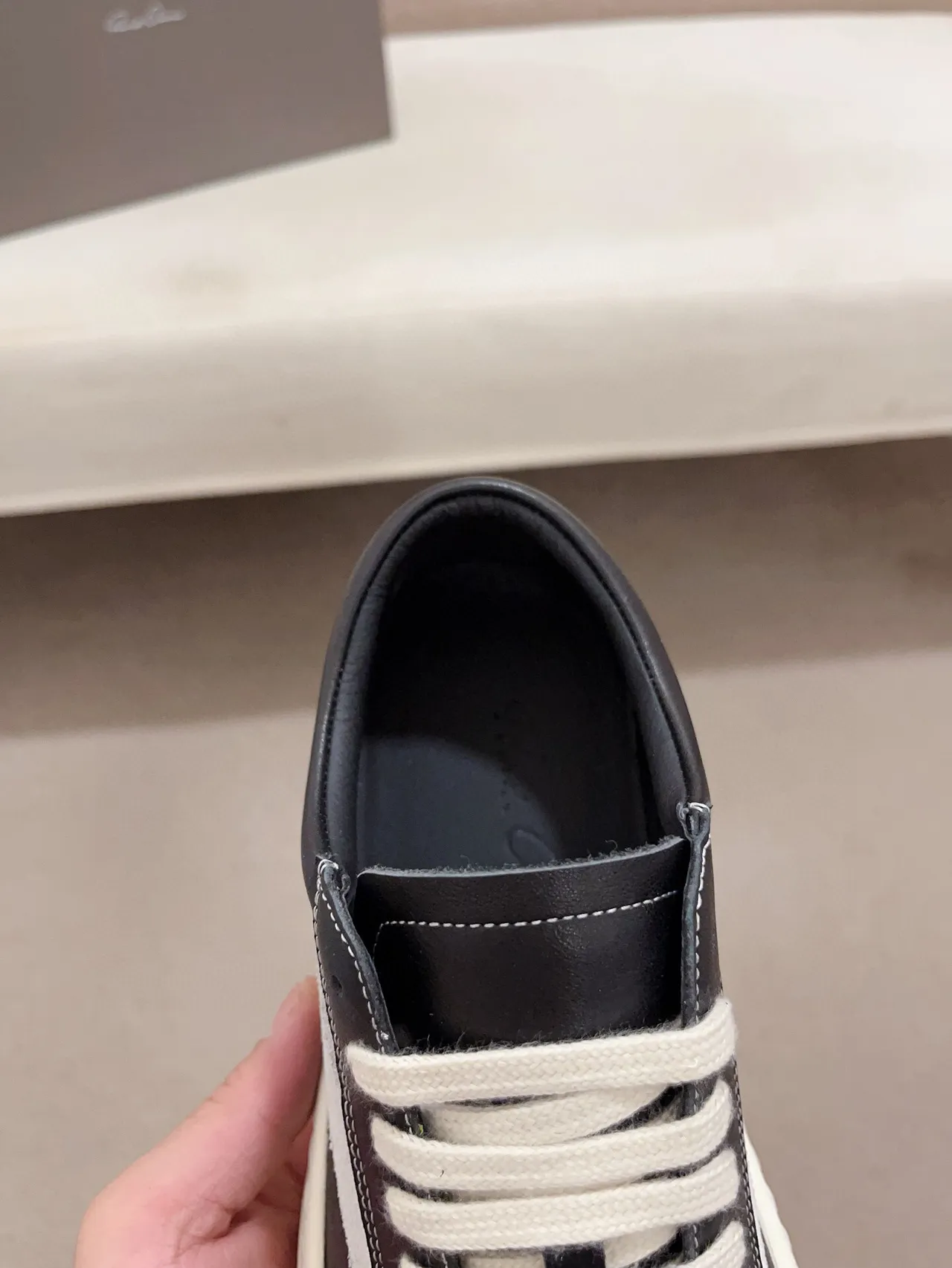 Black Gray Platform Sole Contrast Side Panel Sneakers 6
