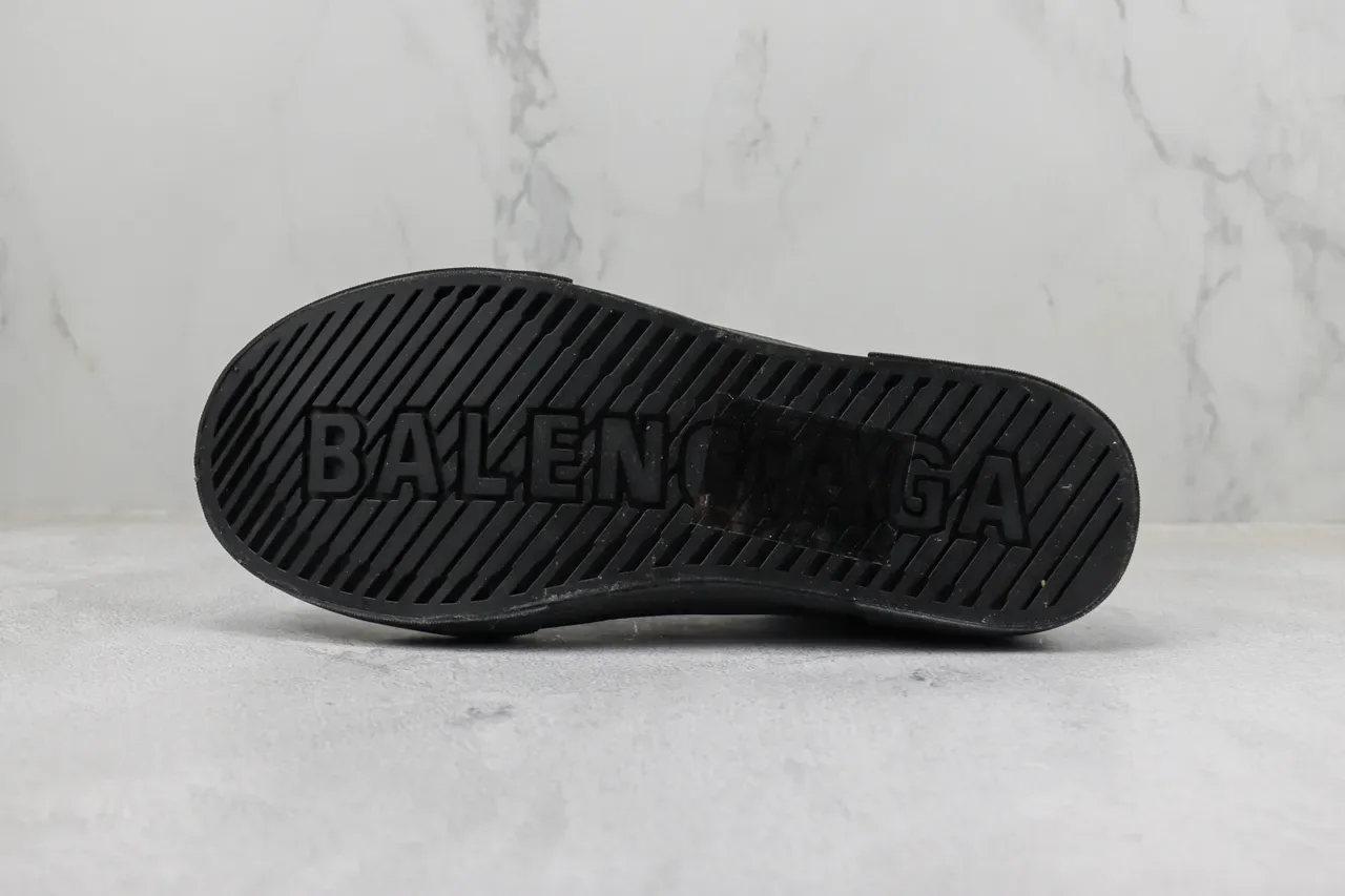 Black High-Top Canvas Upper Sneakers 8