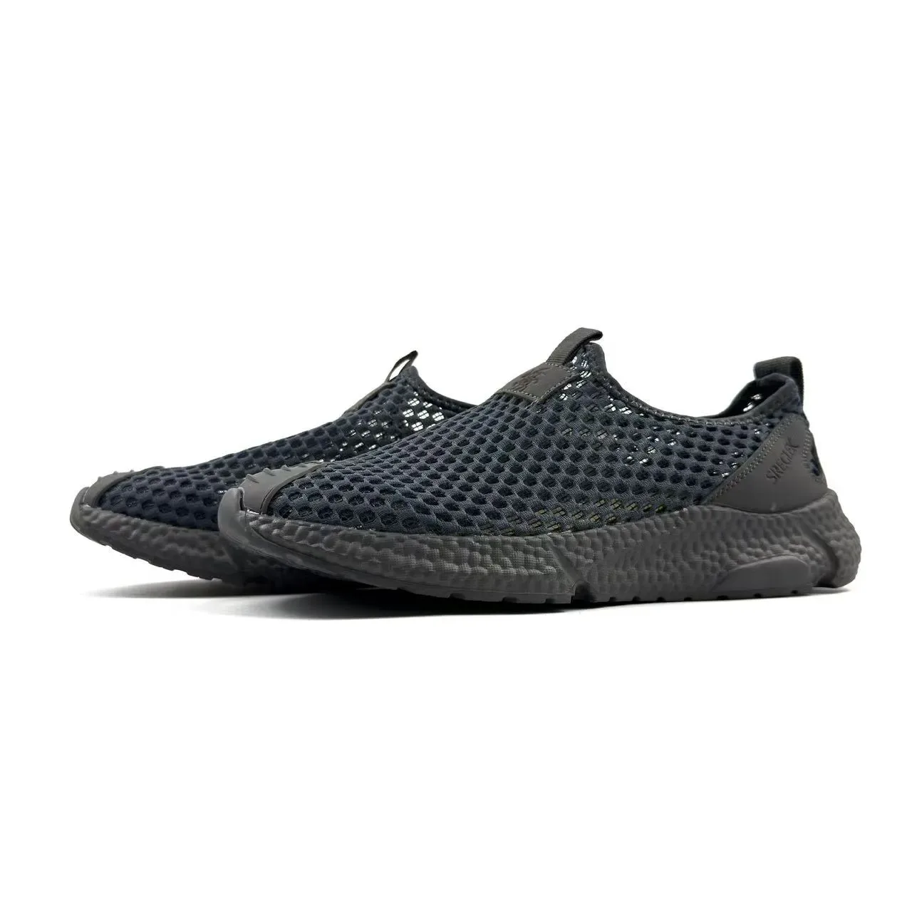 Black Mesh Slip-On Lifestyle Sneaker 3
