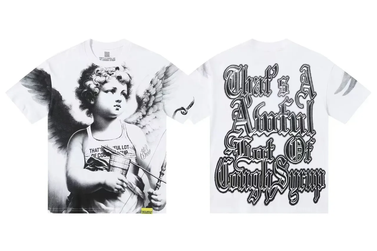 Black White Graphic-Print Oversized Fit T-Shirt 3