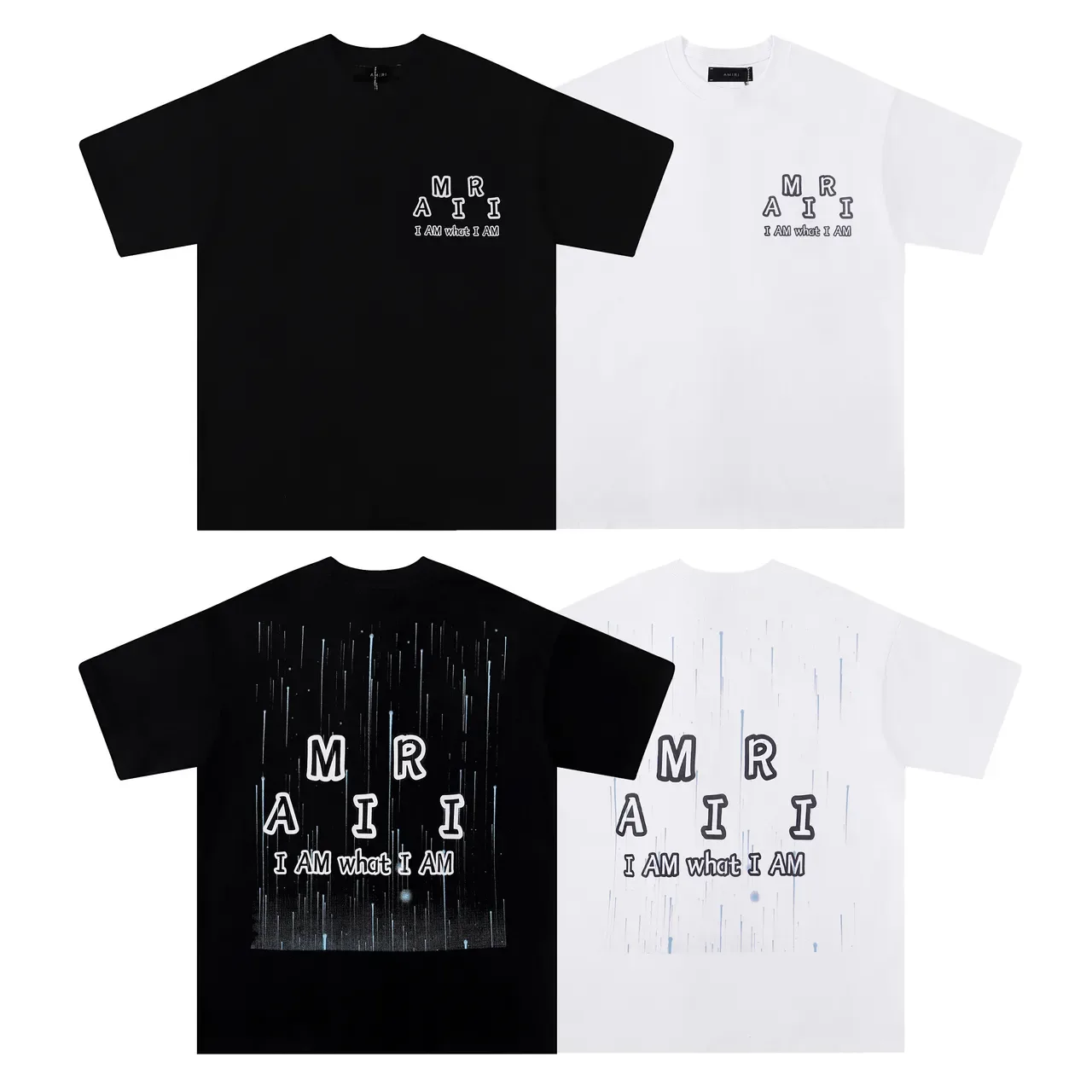 Black White Oversized Fit Back-Print Graphic T-Shirt 12