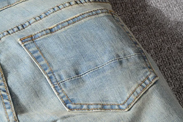 Blue Red Distressed Ripped Jeans 12