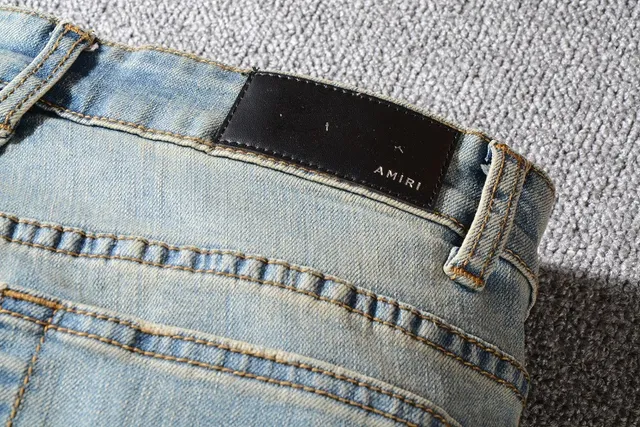 Blue Red Distressed Ripped Jeans 13