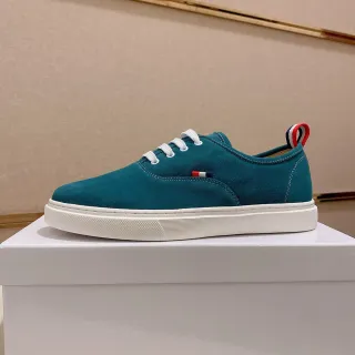 Zapatillas Ante Azul Blanco Turquesa Con Cordones