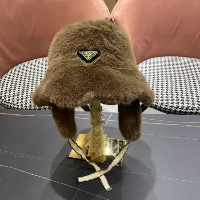 Gorro Marrón Beige Forro de Piel Orejeras 2