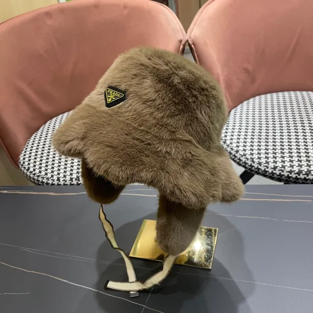 Gorro Marrón Beige Forro de Piel Orejeras 3